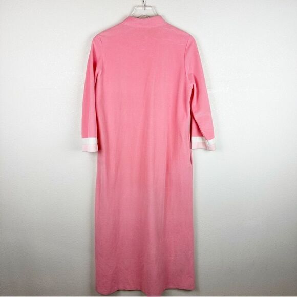 Vanity Fair House Coat Robe 60s/70s Size 12 Orange Striped Zipper Night gown - Picture 7 of 7